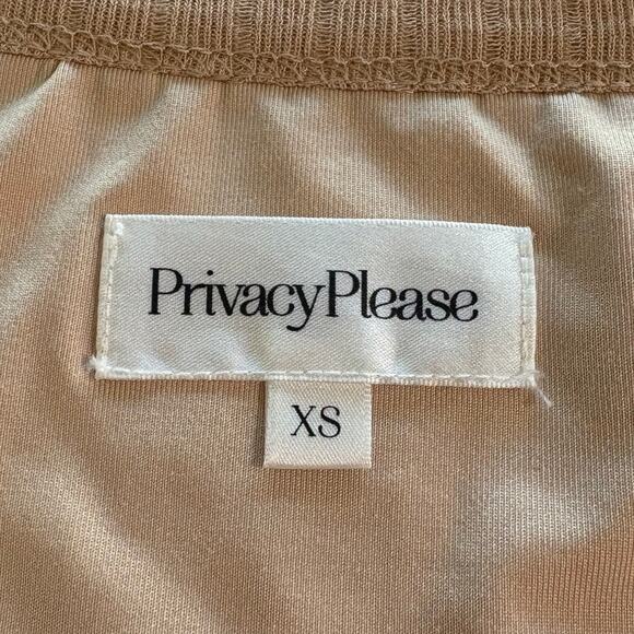 Privacy Please Beige Pink Ribbed Button Front Drop Waist Mini Dress Size XS - Picture 3 of 5